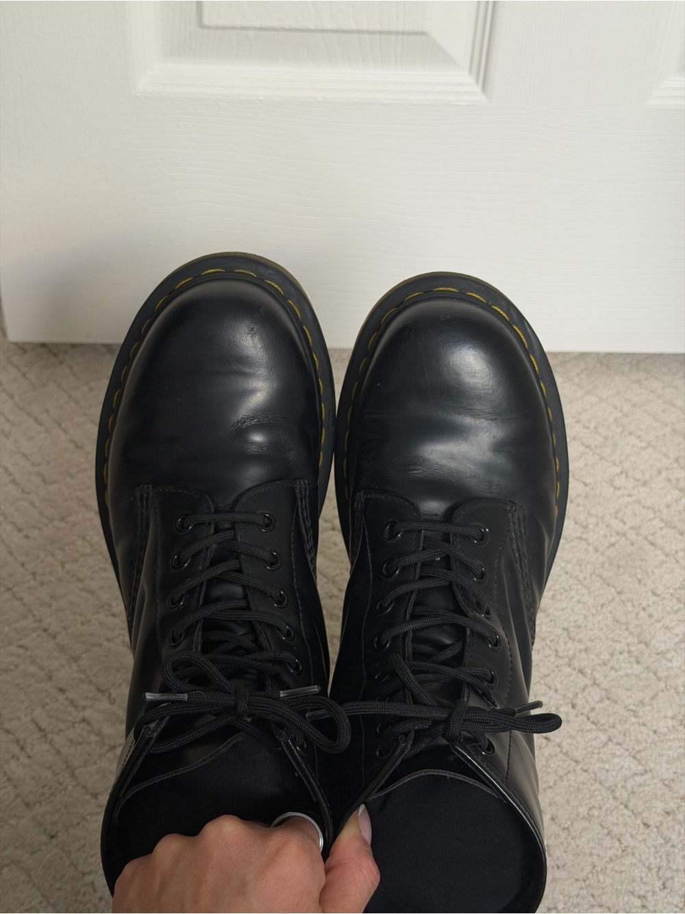 Dr. Martens 1460 Smooth Leather Lace Up Boots - Picture 9 of 15